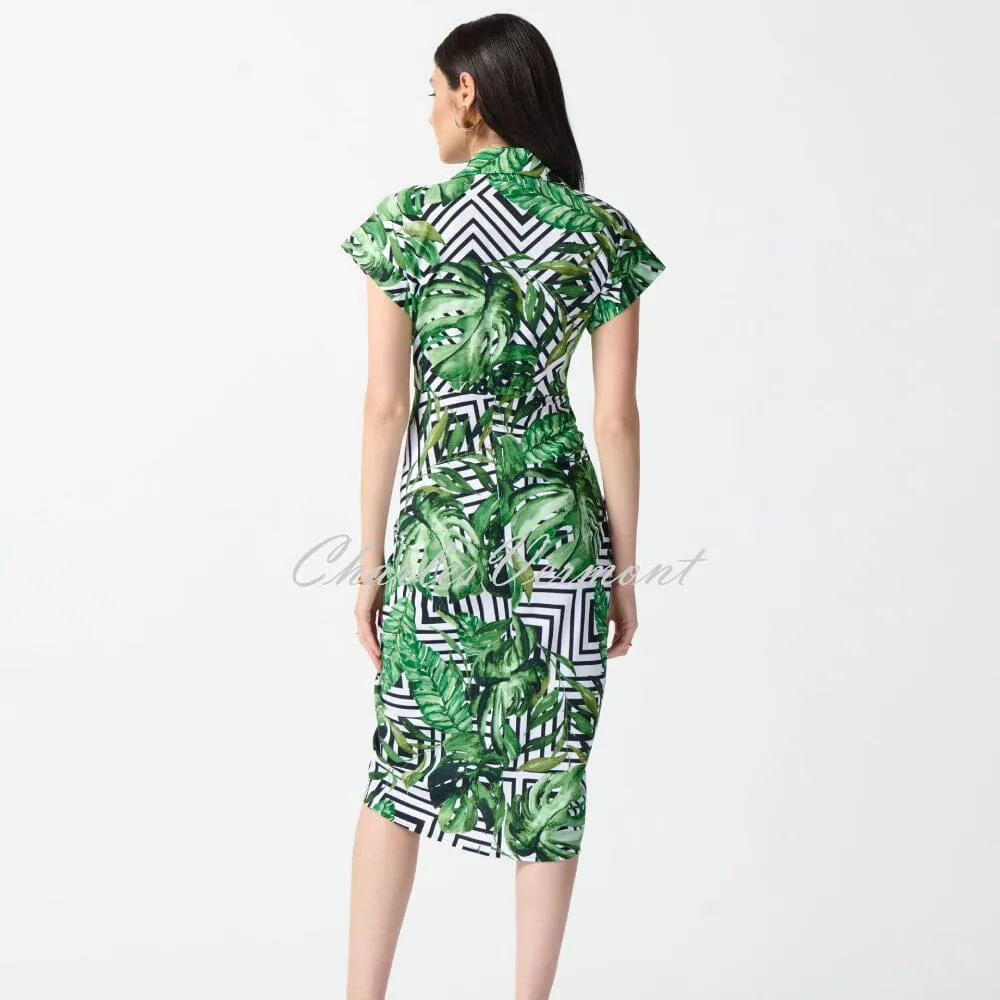 Palm Print Shirt Dress by Joseph Ribkoff - Style 242033