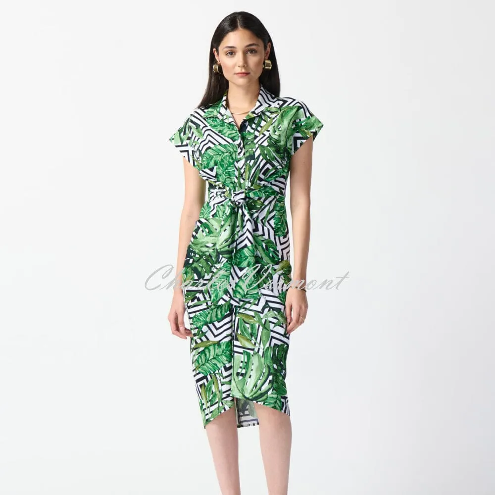 Palm Print Shirt Dress by Joseph Ribkoff - Style 242033