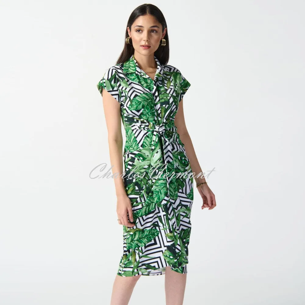 Palm Print Shirt Dress by Joseph Ribkoff - Style 242033