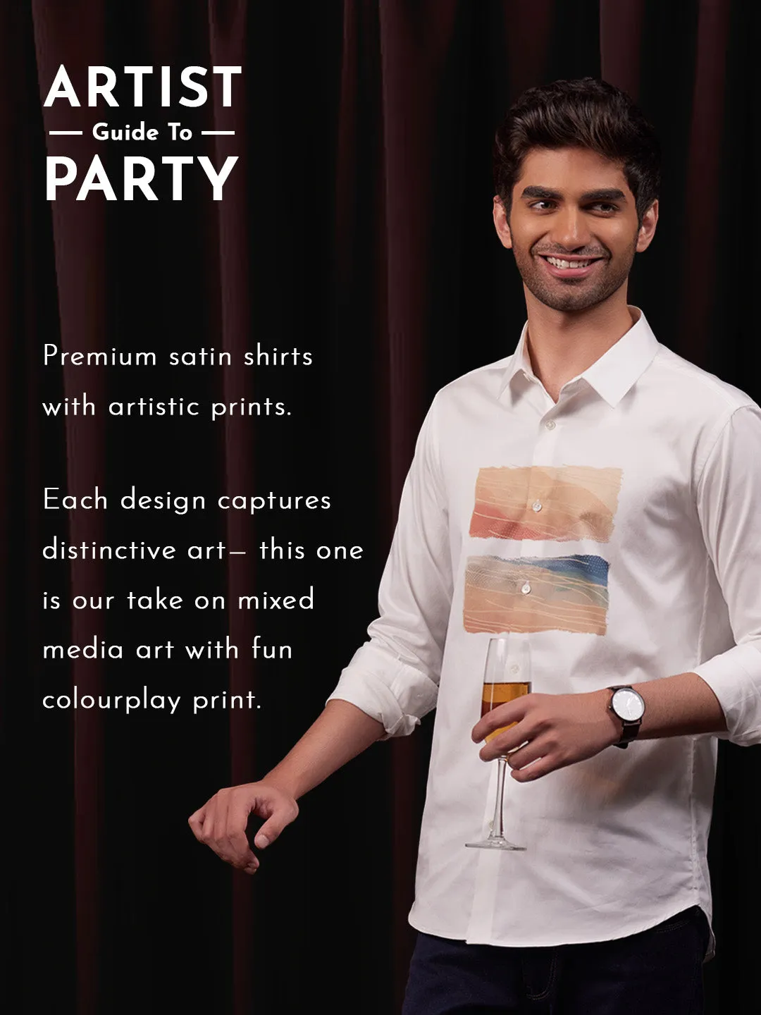 Palette Cotton Party Abstract Shirt