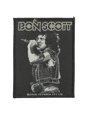 Brand New Official Woven Patch Featuring Bon Scott for AC/DC;