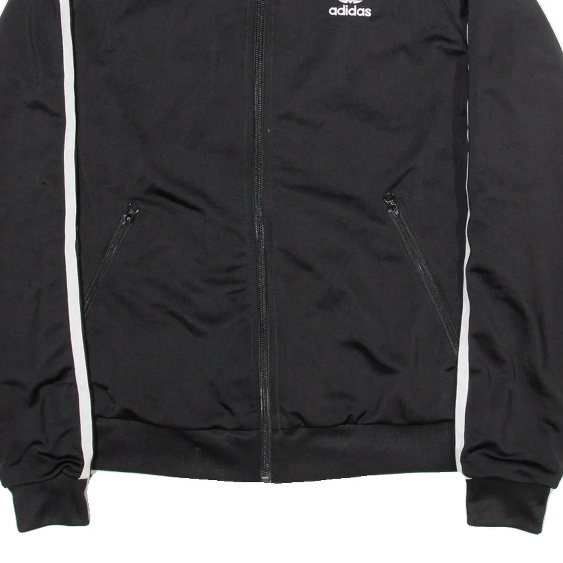 ADIDAS Mesh Lined Womens Track Jacket Black UK 10