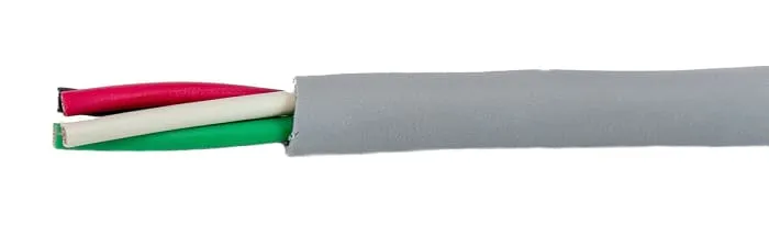 Alpha Wire Ecogen Ecocable Mini Control Cable, 4 Cores, 0.24 mm², ECO, Unscreened, 30m, Grey mPPE Sheath, 24 AWG