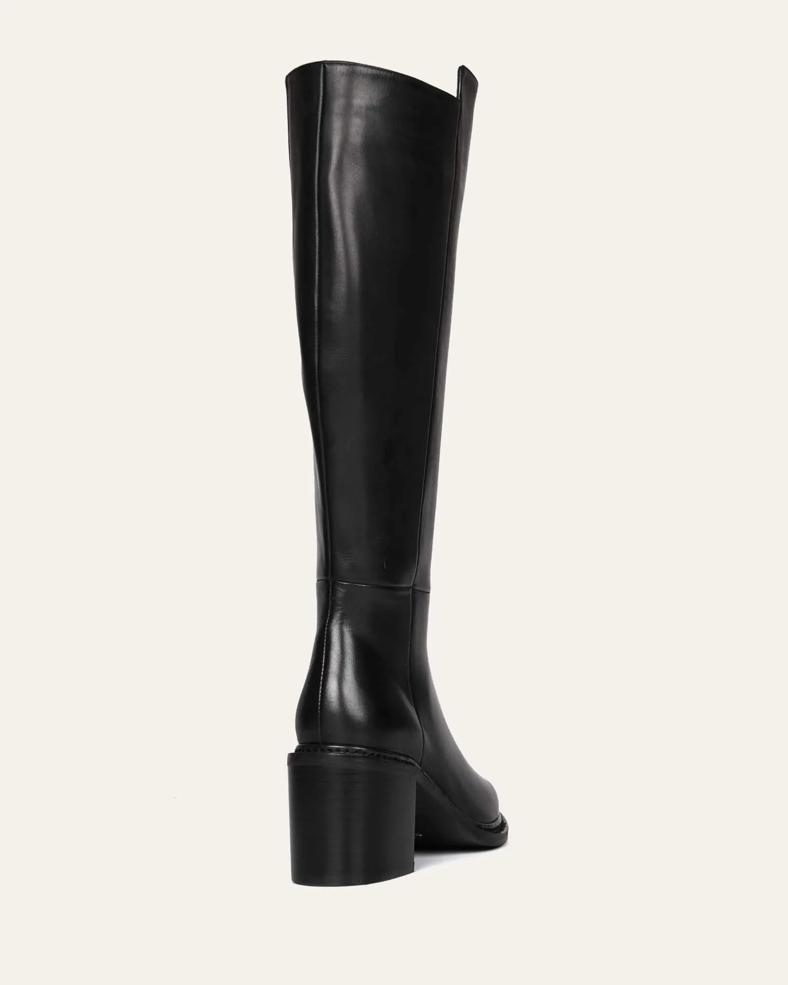 ANISSA KNEE BOOTS BLACK LEATHER