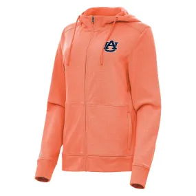 Antigua Auburn Tigers Women's Heather Orange Seeker Full-Zip Hoodie