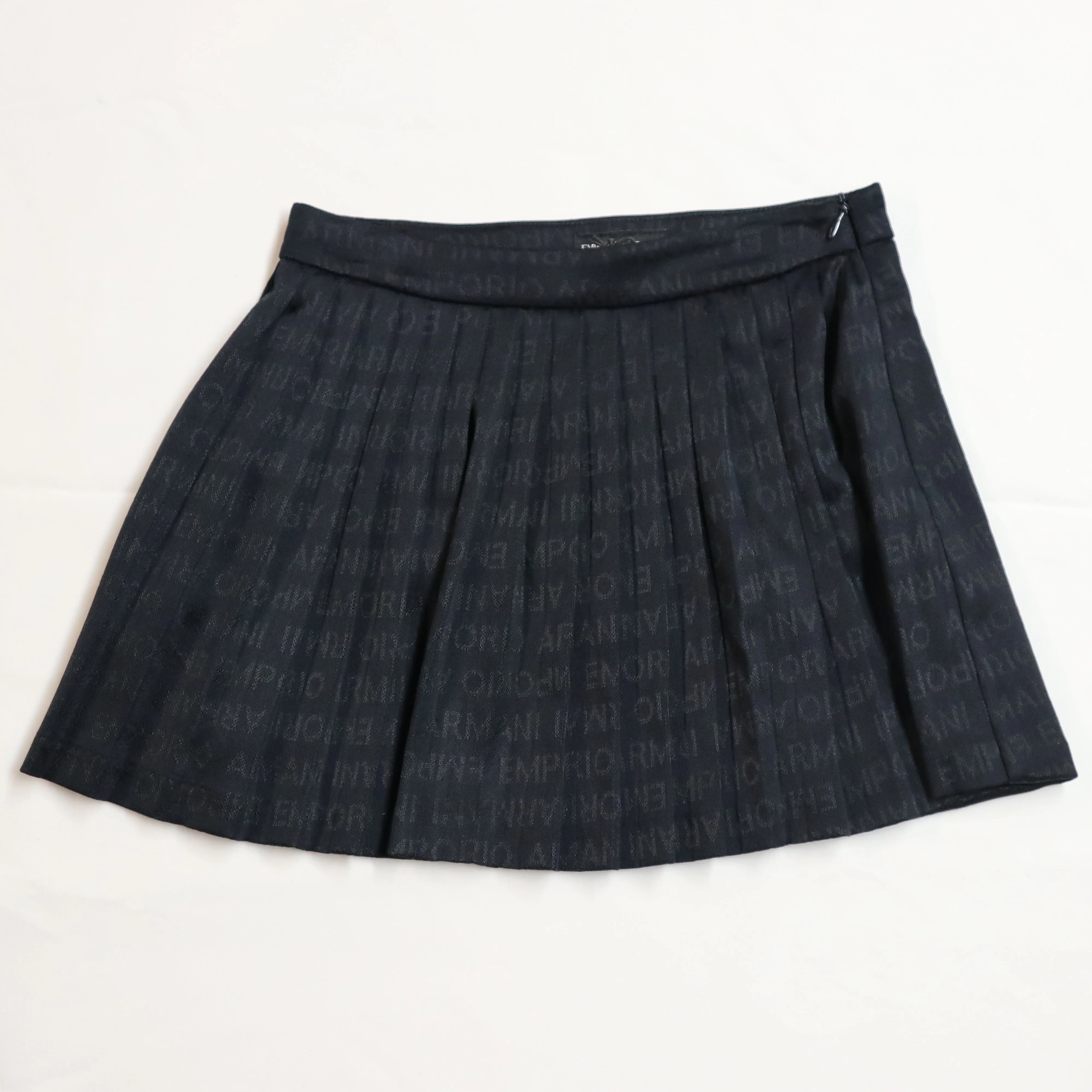 Allover Logo Pleated Skirt