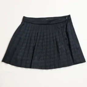 Allover Logo Pleated Skirt