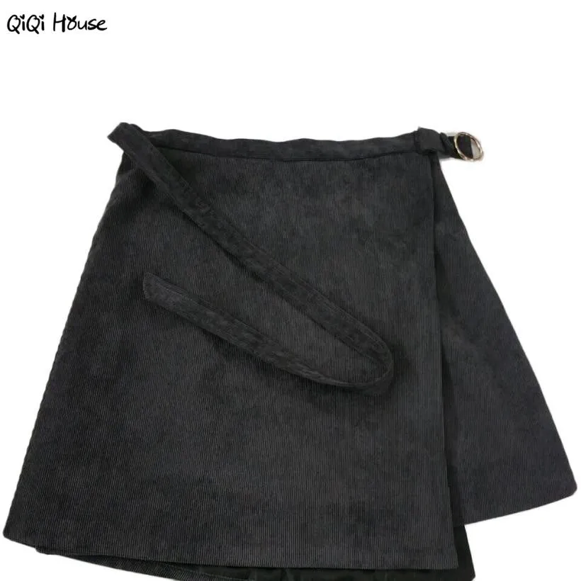 Autumn Women's Fashion Corduroy Skirts with Irregular Mini and Seamless Midi Styles