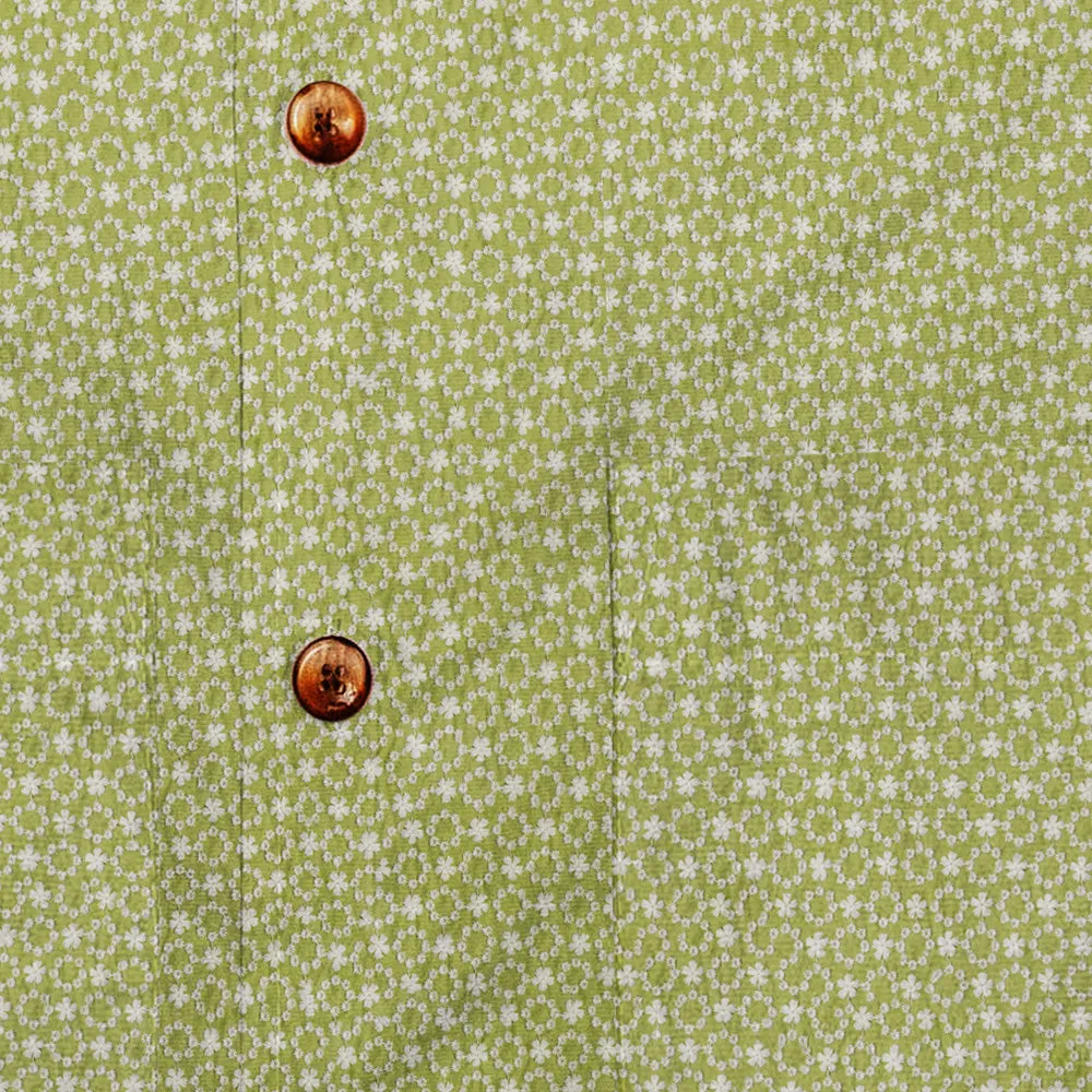 Avocado Flower Eyelet Segundo Vacation Smock