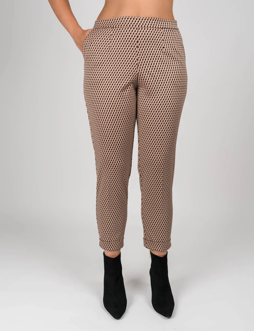 Mirella Matteini - Beige Jacquard Pantalone