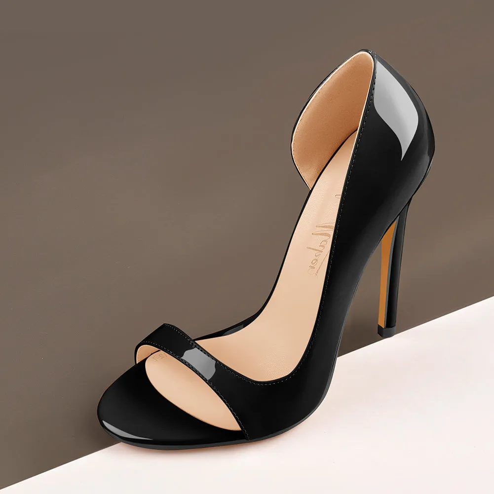 Black High Heel Sandals Stiletto