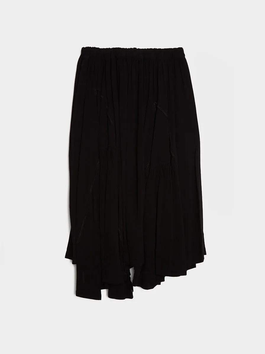 Black Rayon Georgette Garment Skirt