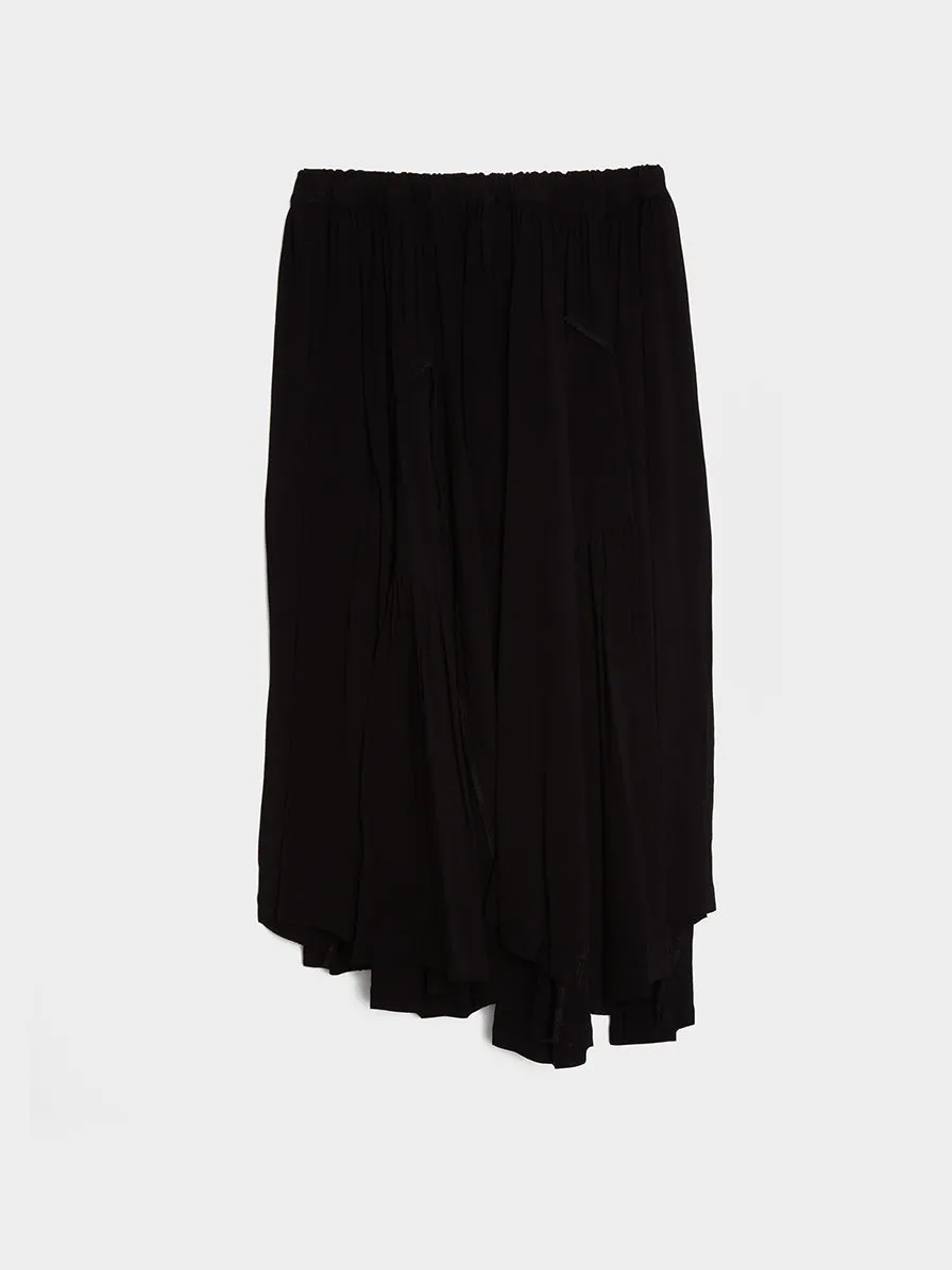 Black Rayon Georgette Garment Skirt