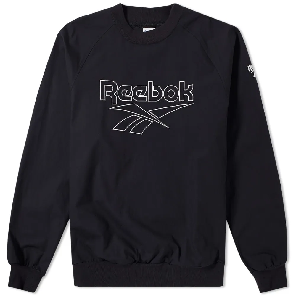 Black Reebok Woven Crew Sweat