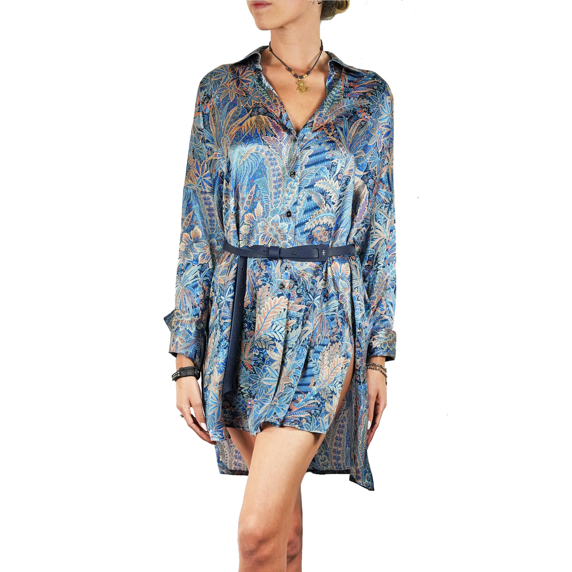 Multicolor Felce Silk Shirt