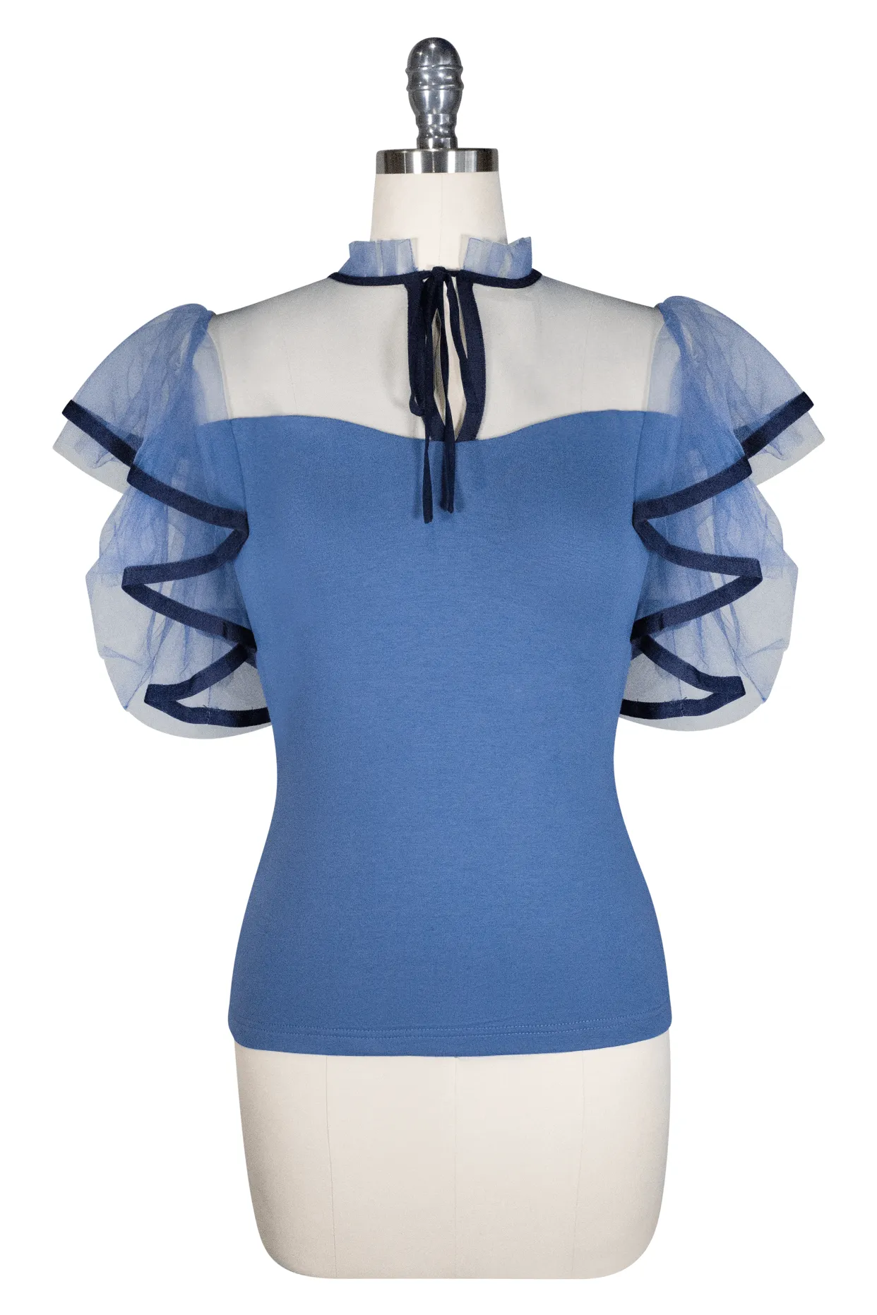 blue La Luna flutter top