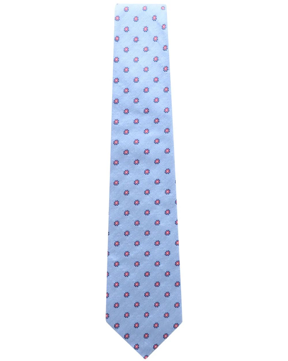 Sunflower Silk Tie in Blue and Red