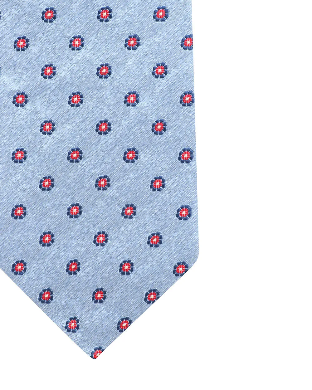 Sunflower Silk Tie in Blue and Red