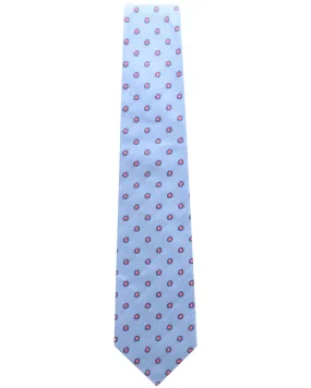 Sunflower Silk Tie in Blue and Red