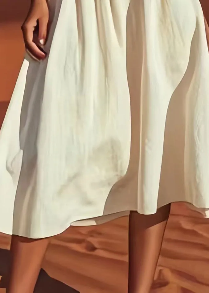 Bohemian Beige High Waist Button Skirts – Summer Styles