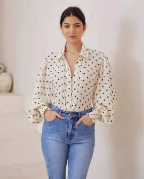 Polka Dot Maya Bohemian Blouse