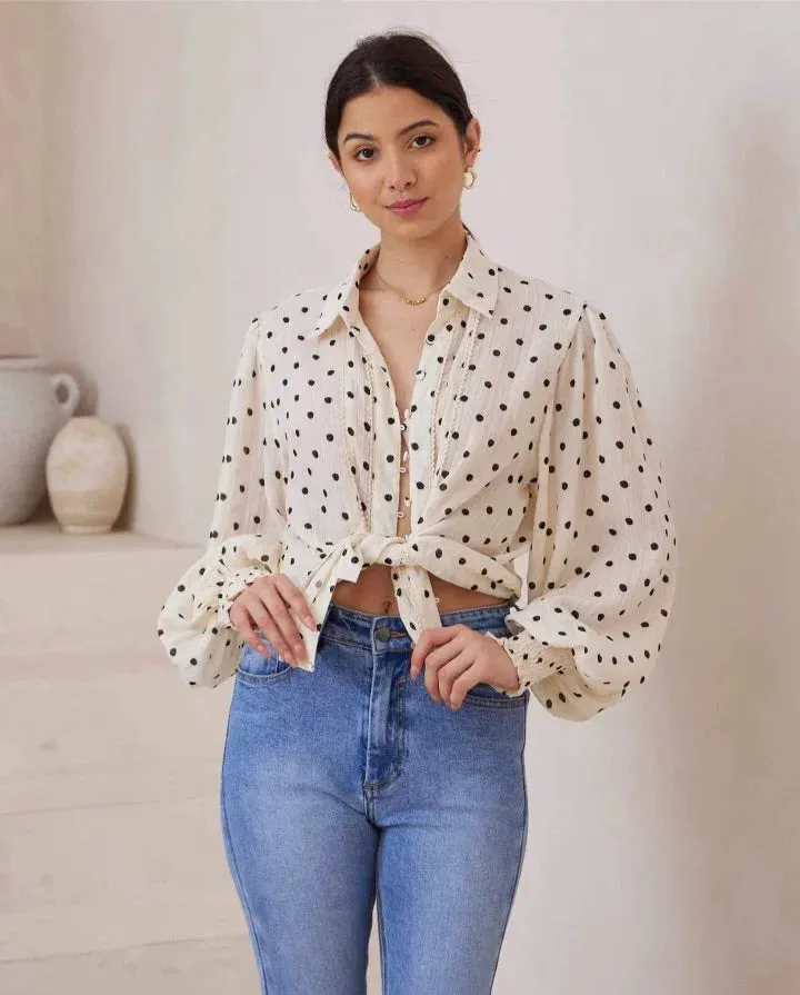 Polka Dot Maya Bohemian Blouse