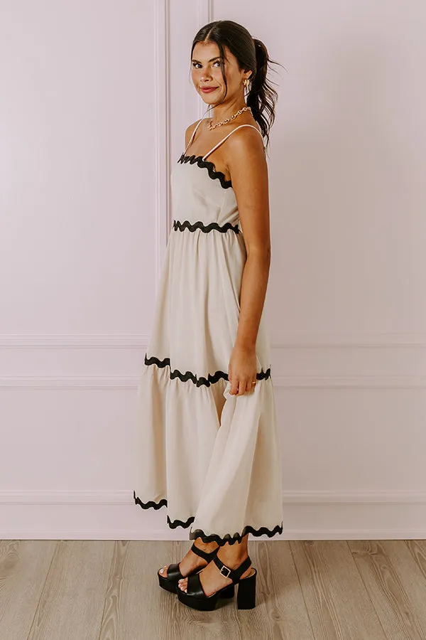 Boho Bliss Scalloped Midi in Champagne