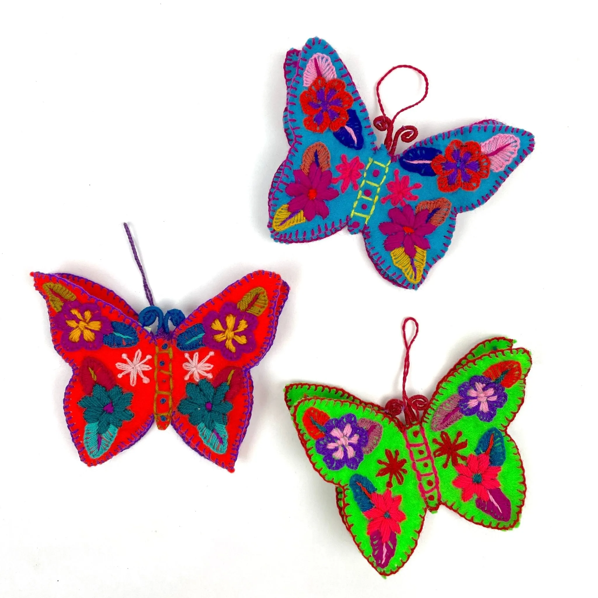 Butterflies Embroidered Flutter