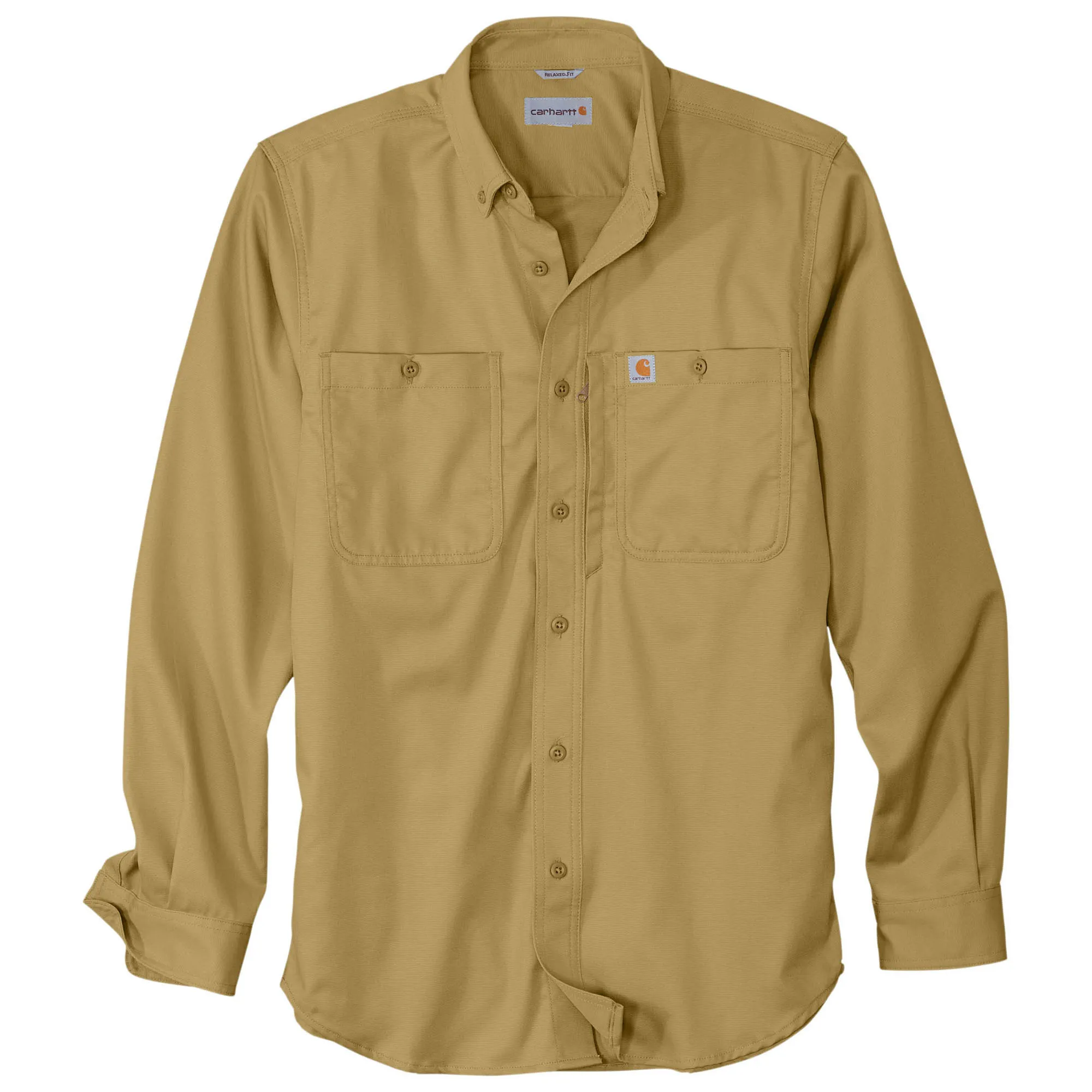 Carhartt 102538 Men's Rugged Professional Series Long Sleeve Shirt - Dark Khaki