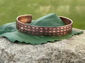 Copper Bracelet Adorned with Diamonds