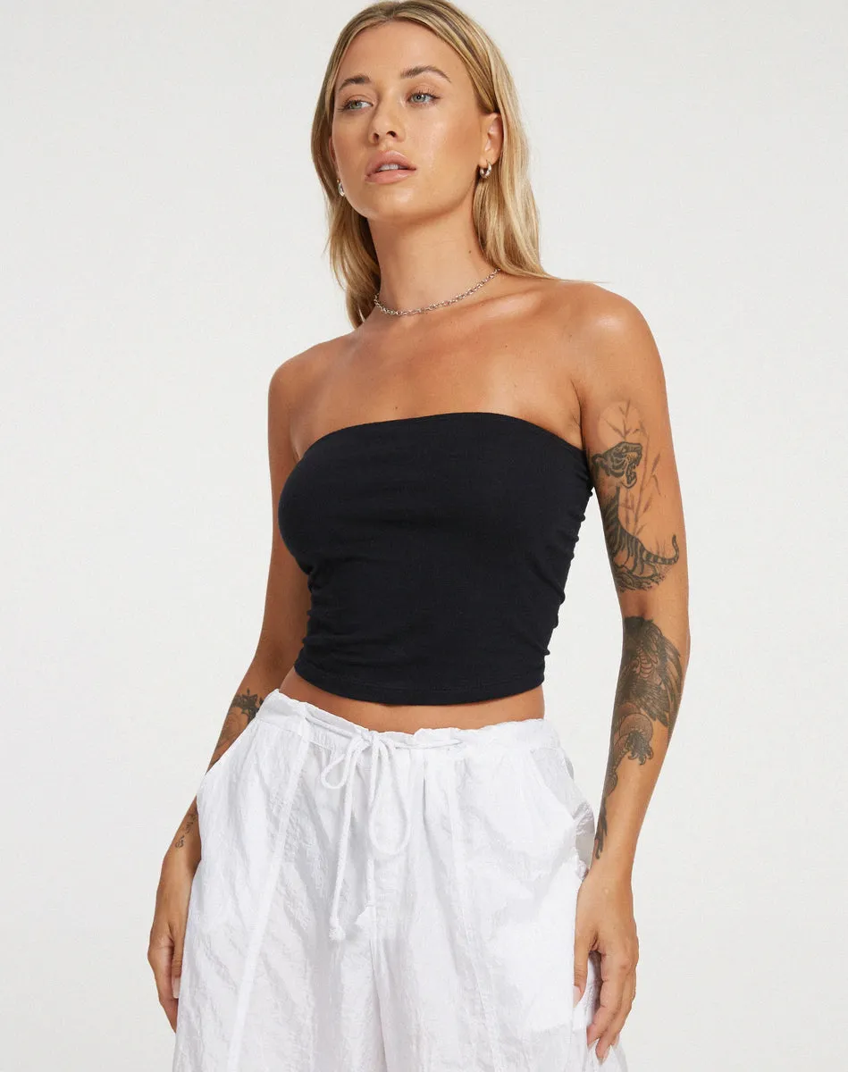 classic black bandeau top by Shae