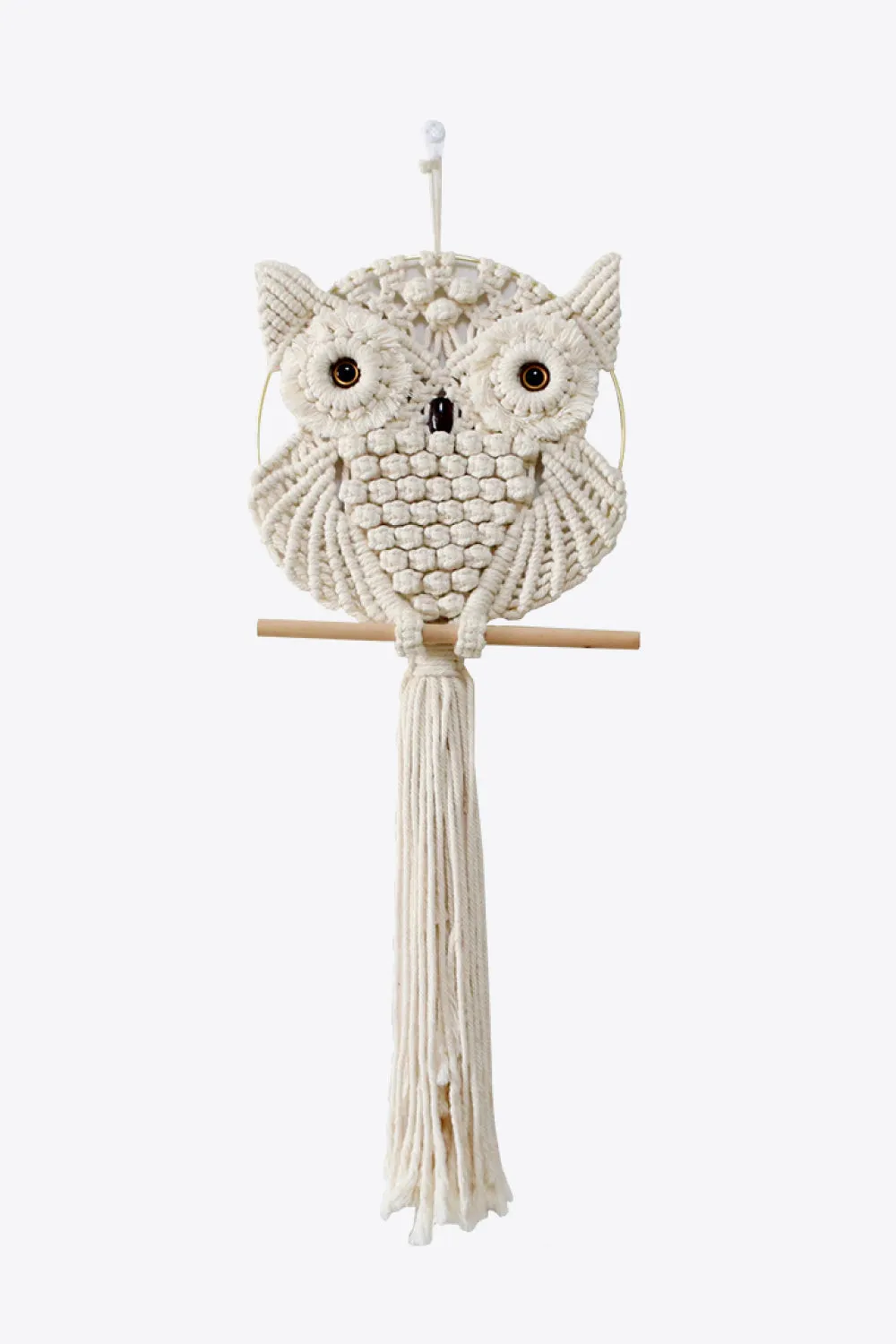 Hand-Woven Owl Macrame Wall Decor