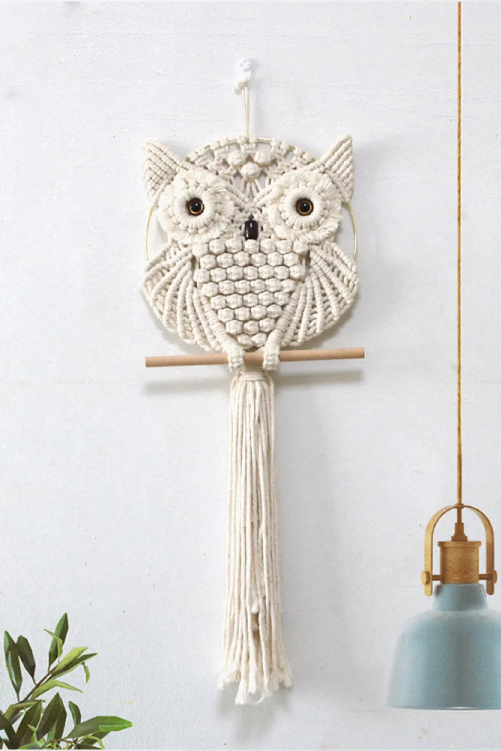 Hand-Woven Owl Macrame Wall Decor