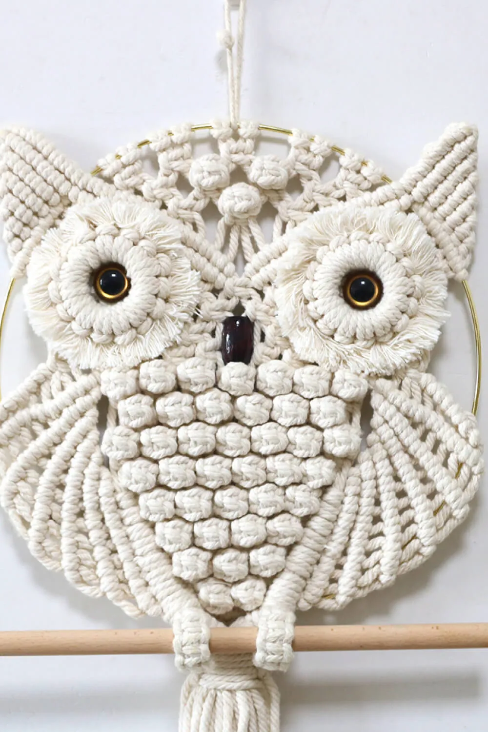 Hand-Woven Owl Macrame Wall Decor