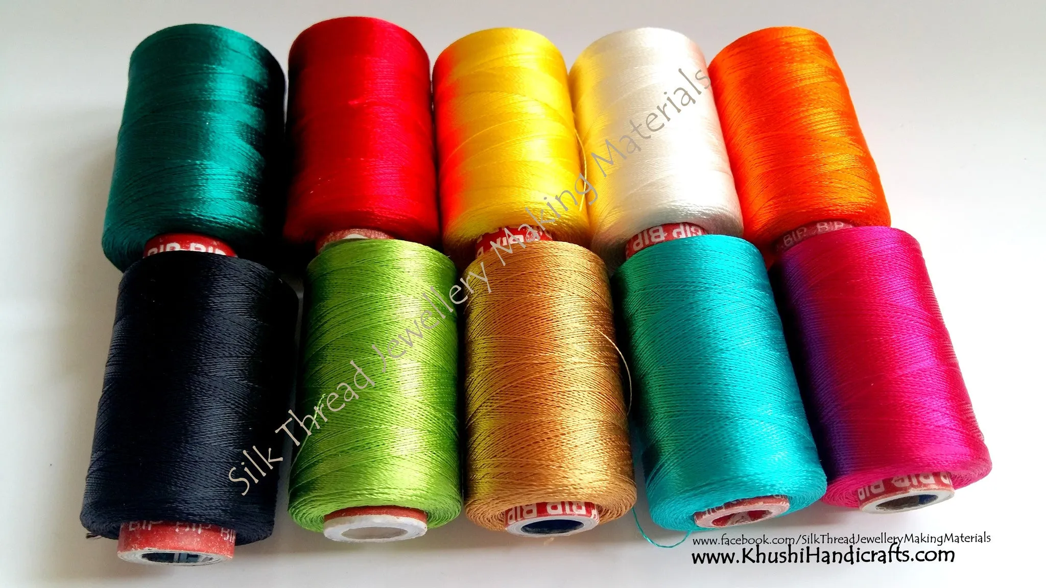 Individual Spools of Silk Threads - Multiple Colors for Jewelry Designing