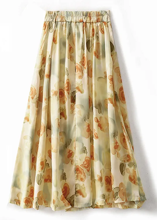 Comfy Apricot Print Skirt