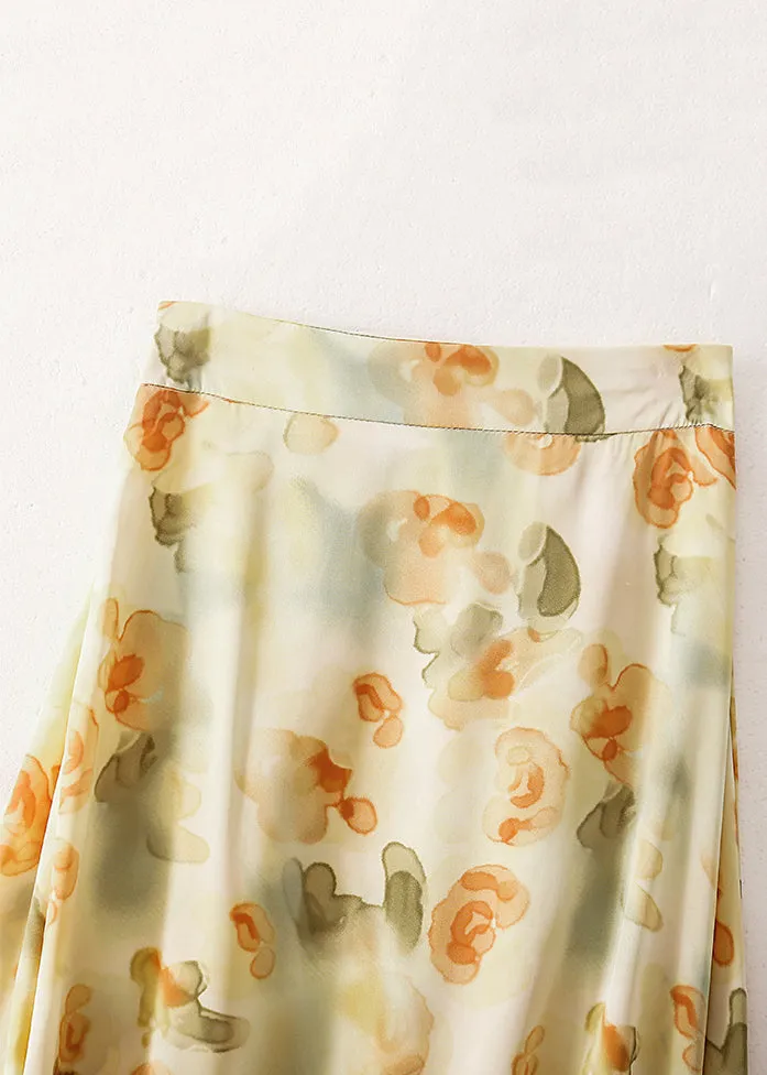 Comfy Apricot Print Skirt