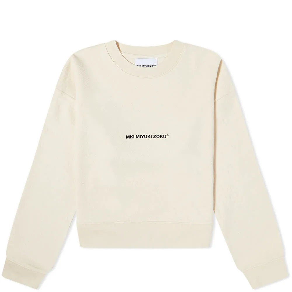 comfy cream cropped crew sweatshirt