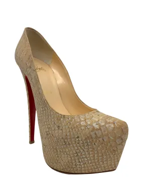 Size 7.5 Christian Louboutin Cork Platform Pumps