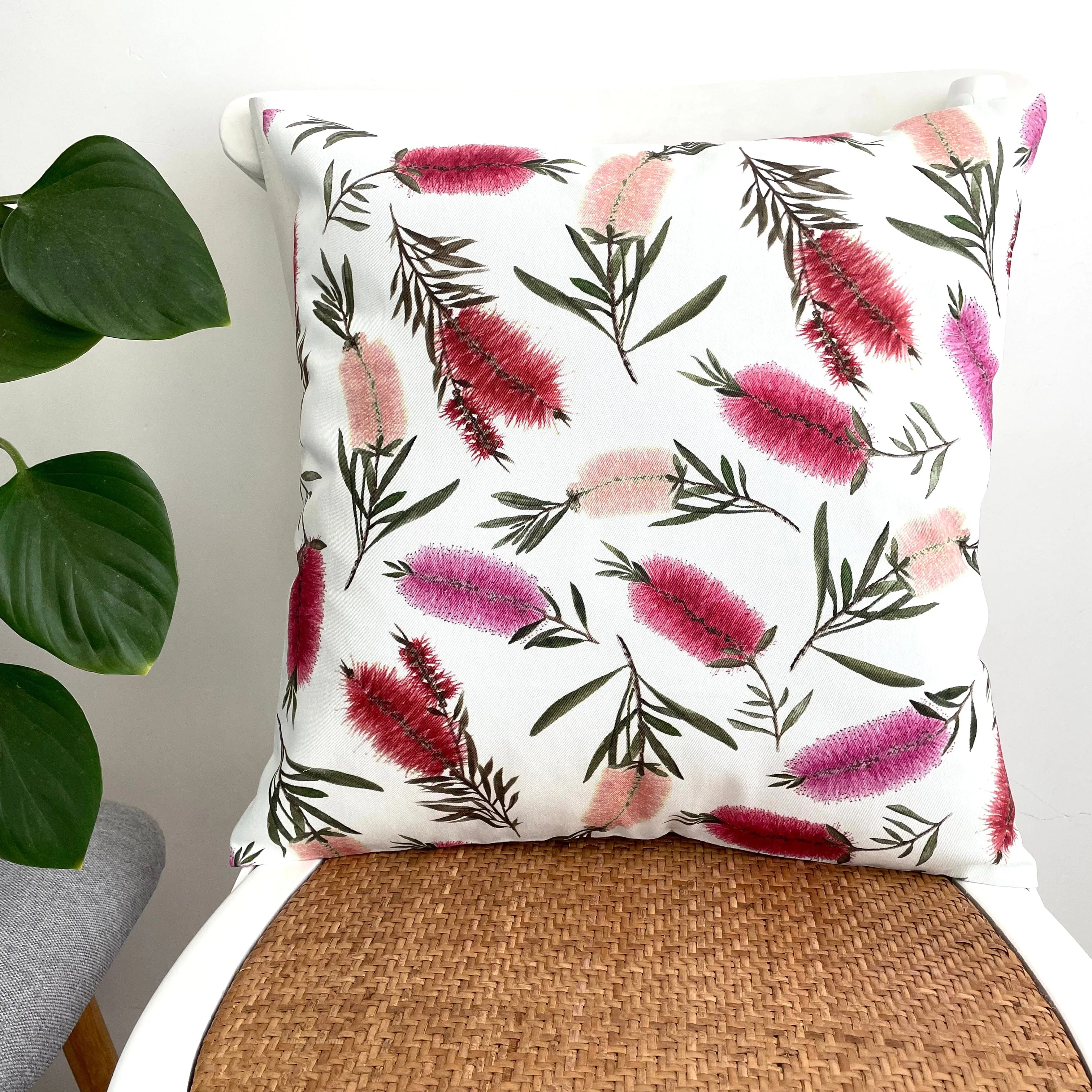 Multi Bottlebrush Cotton Drill Cushion Cover