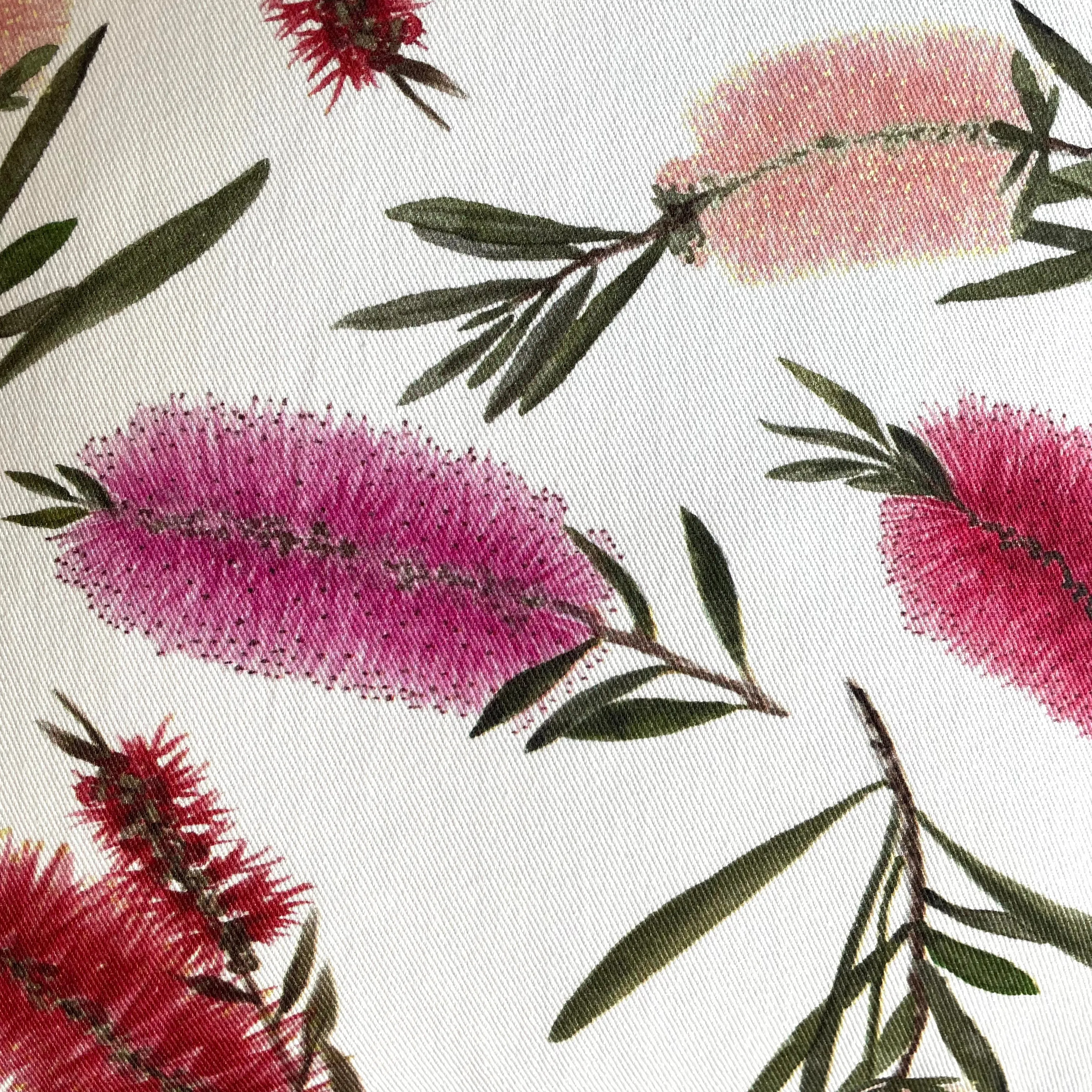 Multi Bottlebrush Cotton Drill Cushion Cover