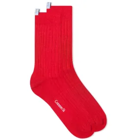 Cotton Socks in Scarlet