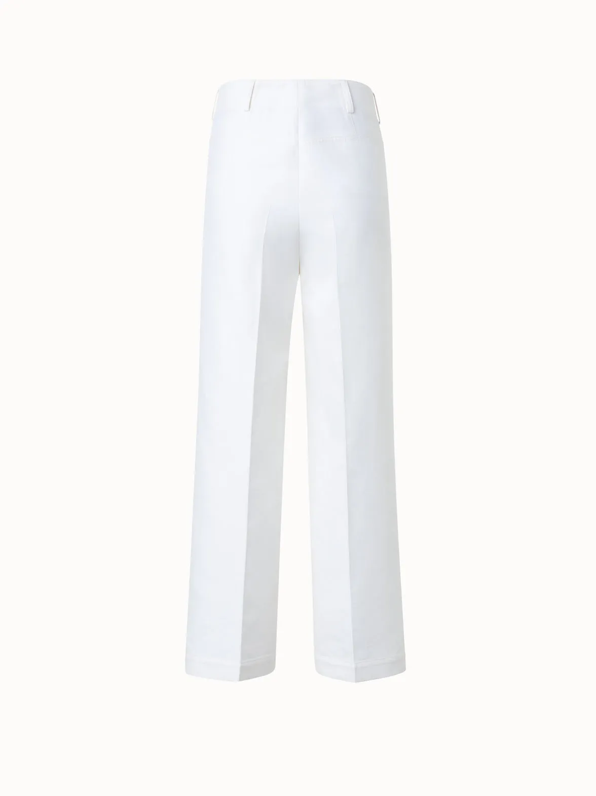 Cropped Cotton Twill Pants