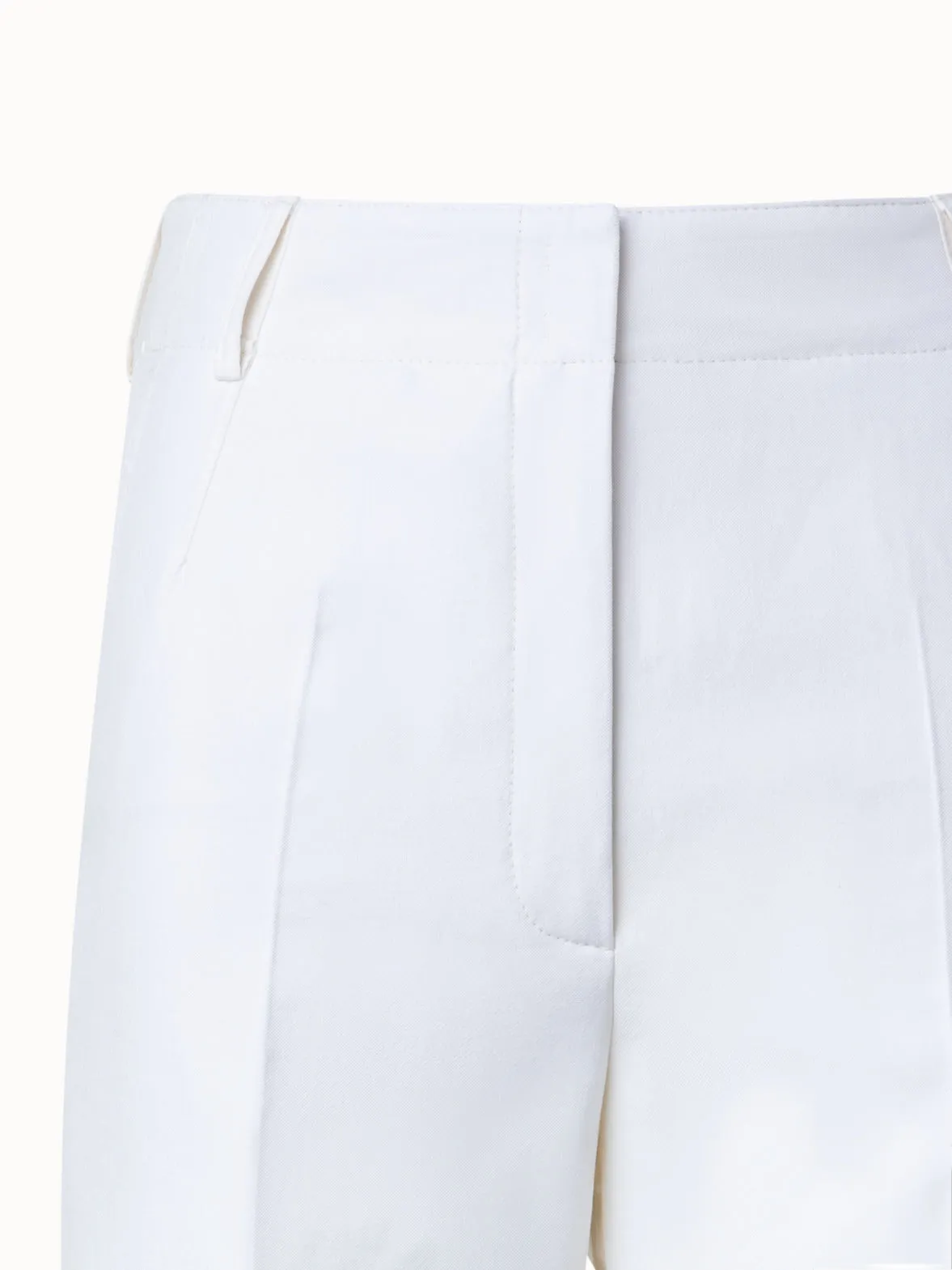 Cropped Cotton Twill Pants