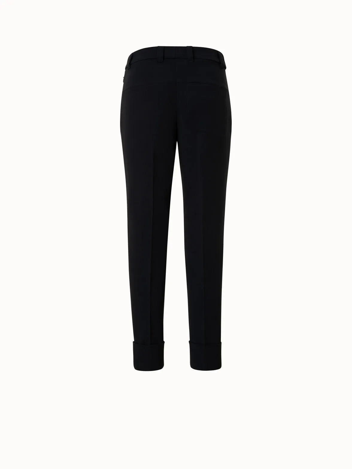 Cropped Wool Double-Face Pants