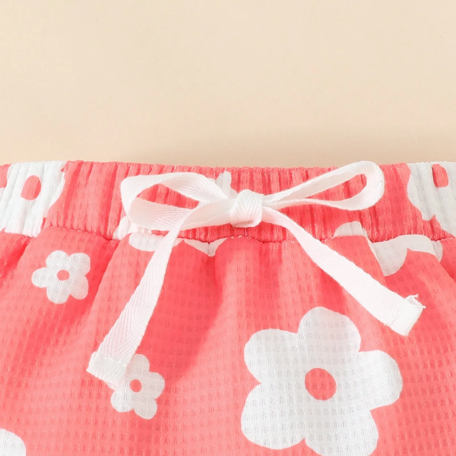 Flower Print Baby Girls Tank Tops and Shorts Set Wholesale