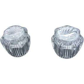 Delta H21 Clear Knob Handle Set, 2 Pack, Chrome