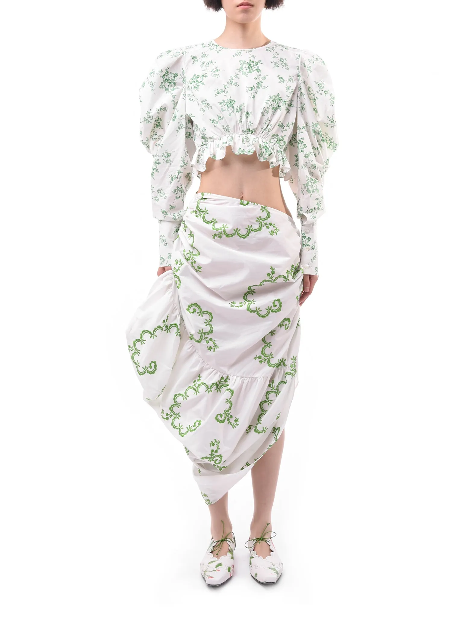 Wang Embroidered Asymmetric Skirt