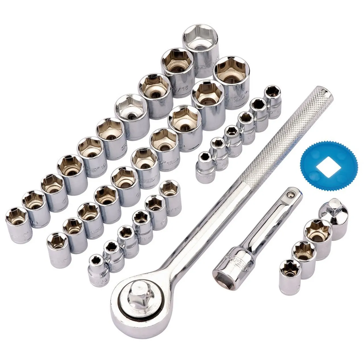 Draper Redline® Socket Set, 1/4", 3/8" Sq. Dr. (39 Piece)