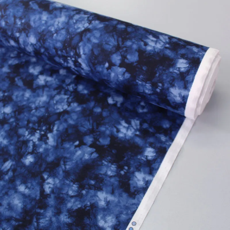 Dreamy Dark Blue Patchwork Cotton